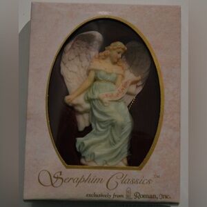Vintage 1995 Seraphim Classics Angel Ornament 'Laurice' Wisdom's Child by Roman